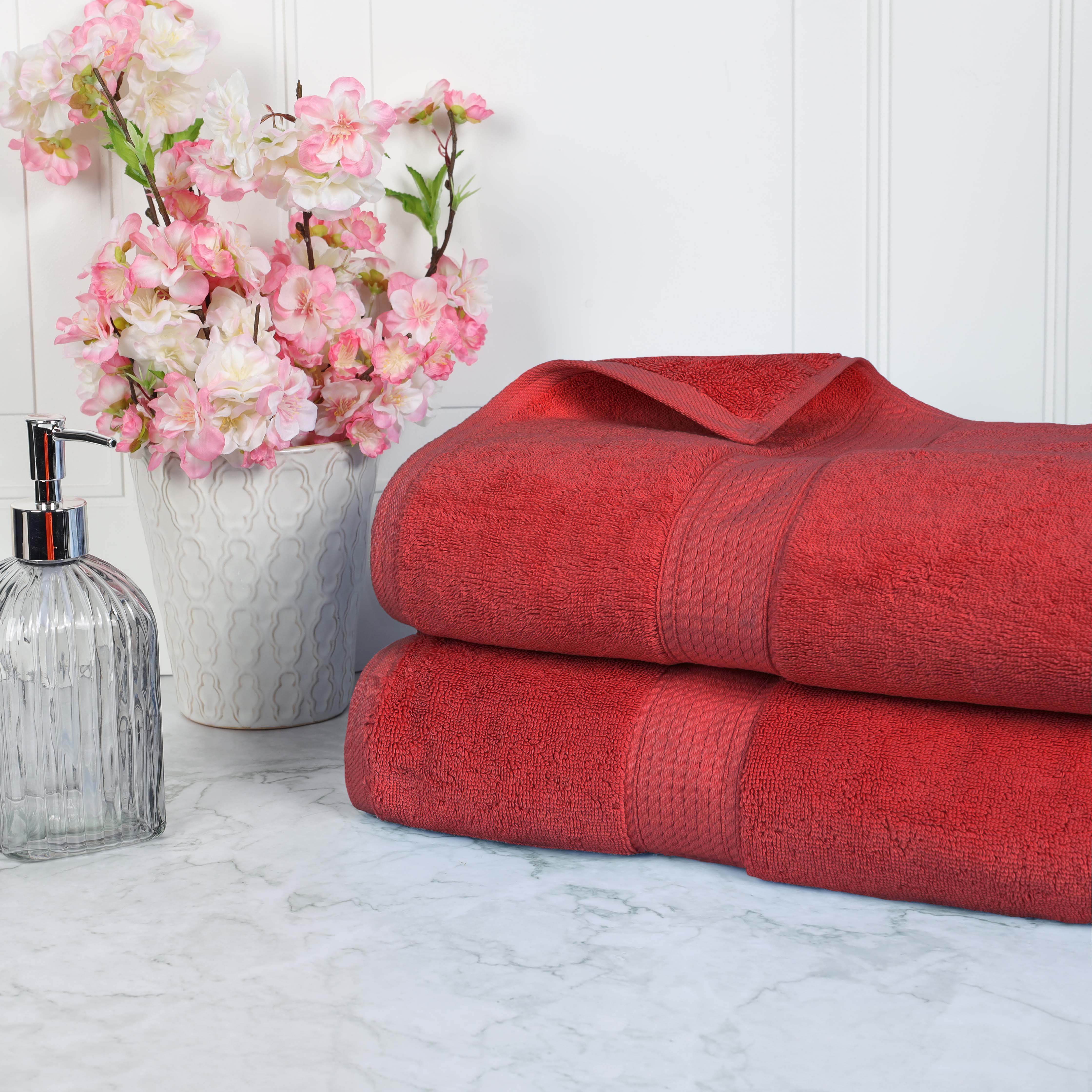 Madison Egyptian Cotton Pile Plush Heavyweight Bath Sheet Set of 2 - Egyptian Cotton Bath Sheet by Superior