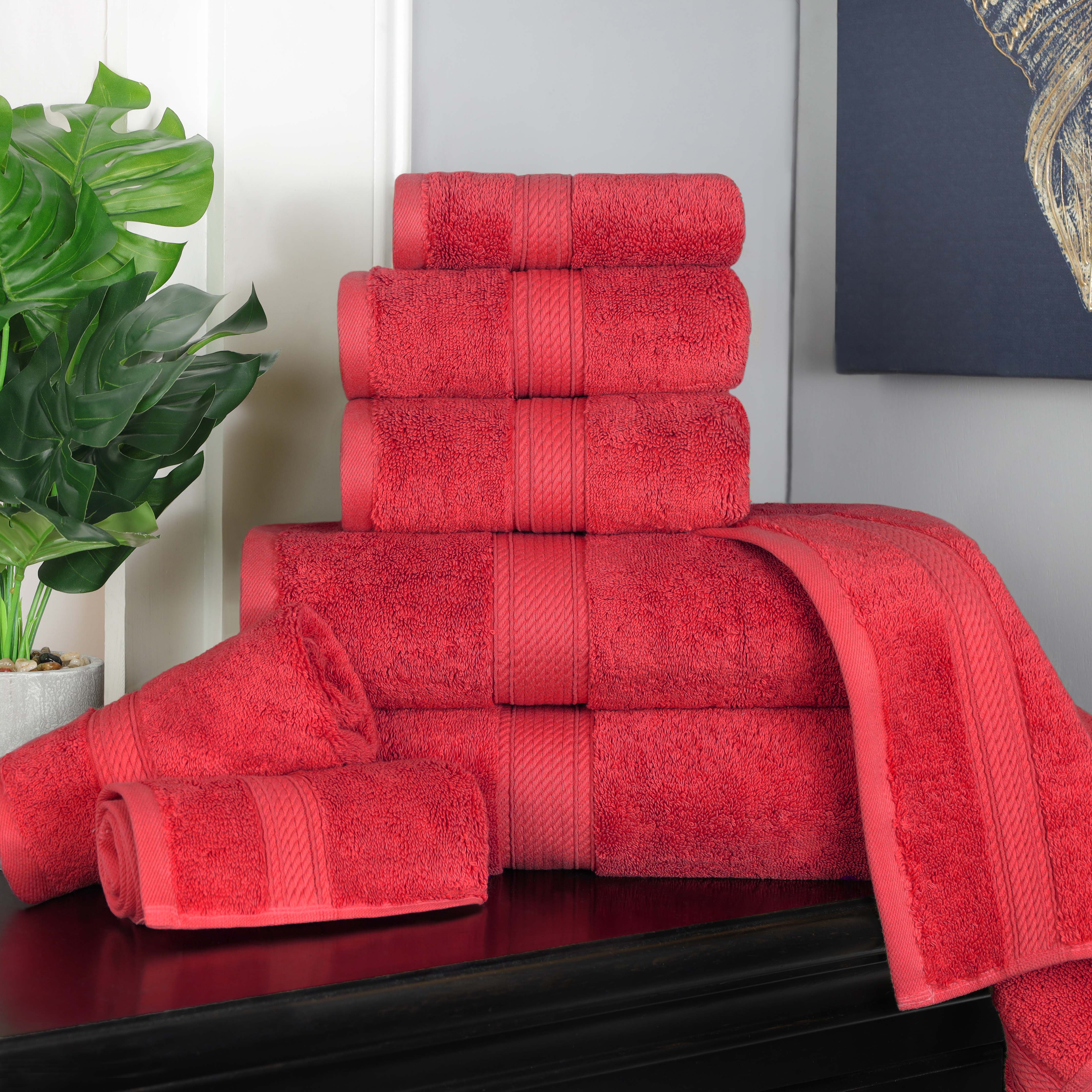 Madison Egyptian Cotton Plush Heavyweight 8 Piece Towel Set - Egyptian Cotton Towel Set by Superior Brand