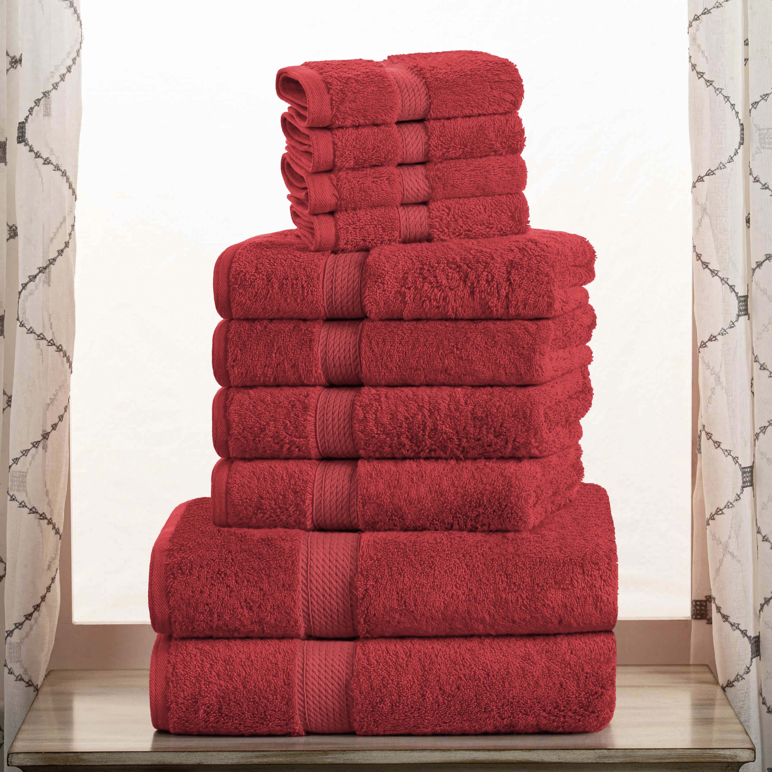 Egyptian Cotton Madison Plush Towel Set 10 Piece - Egyptian Cotton Towel Set by Superior Brand