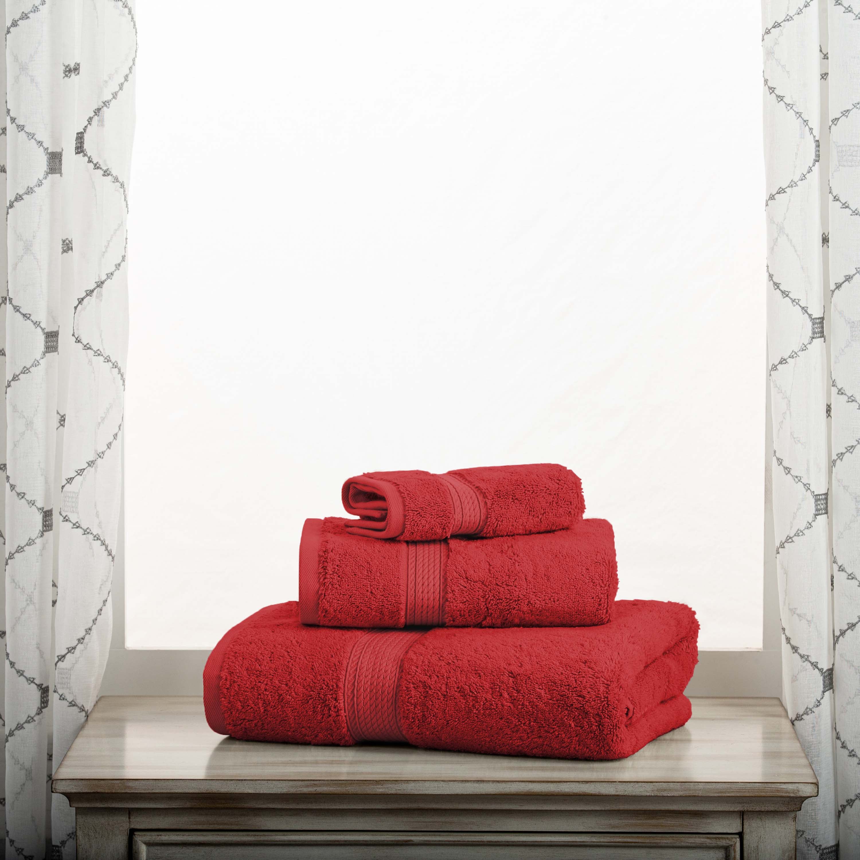 Egyptian Cotton Madison Plush Towel Set 3 Piece - Egyptian Cotton Towel Set by Superior Brand