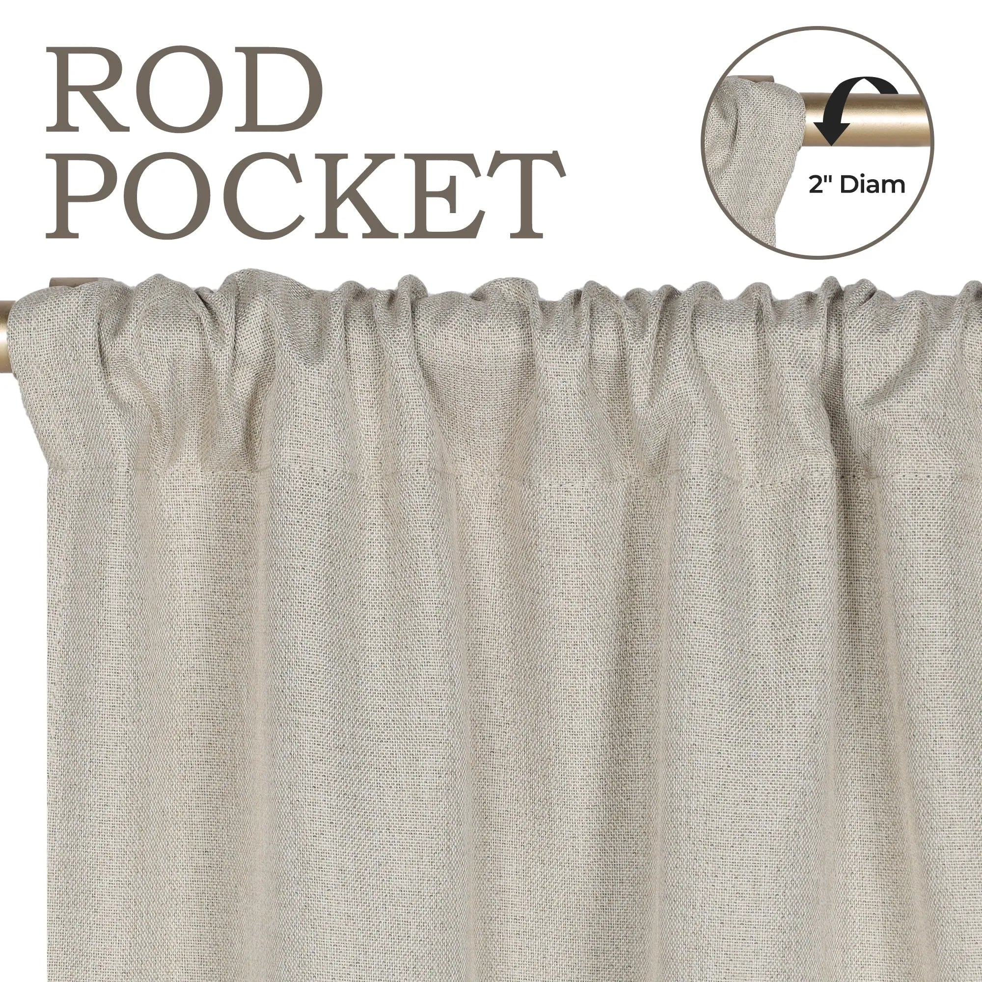 Linen Washable Room Darkening Blackout Curtains, Set of 2 - Blackout Curtains by Superior