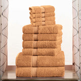 Madison Egyptian Cotton Pile Plush Heavyweight 10 Piece Towel Set - Egyptian Cotton Towel Set by Superior
