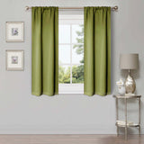 Solid Room Darkening Rod Pocket Blackout Curtain Panels, Set of 2