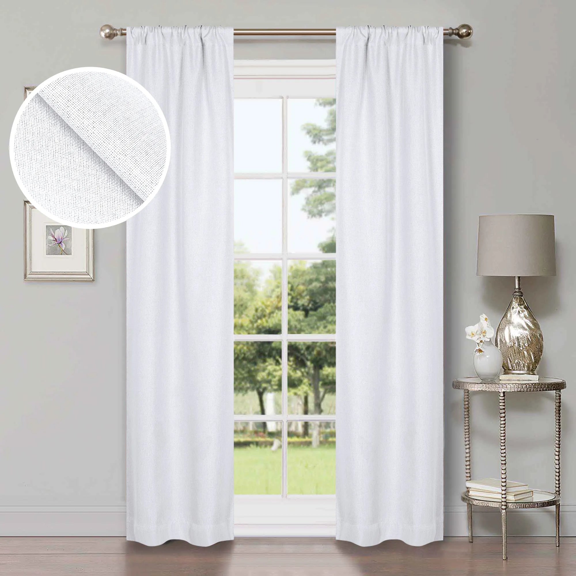 Linen Washable Room Darkening Blackout Curtains, Set of 2 - Blackout Curtains by Superior