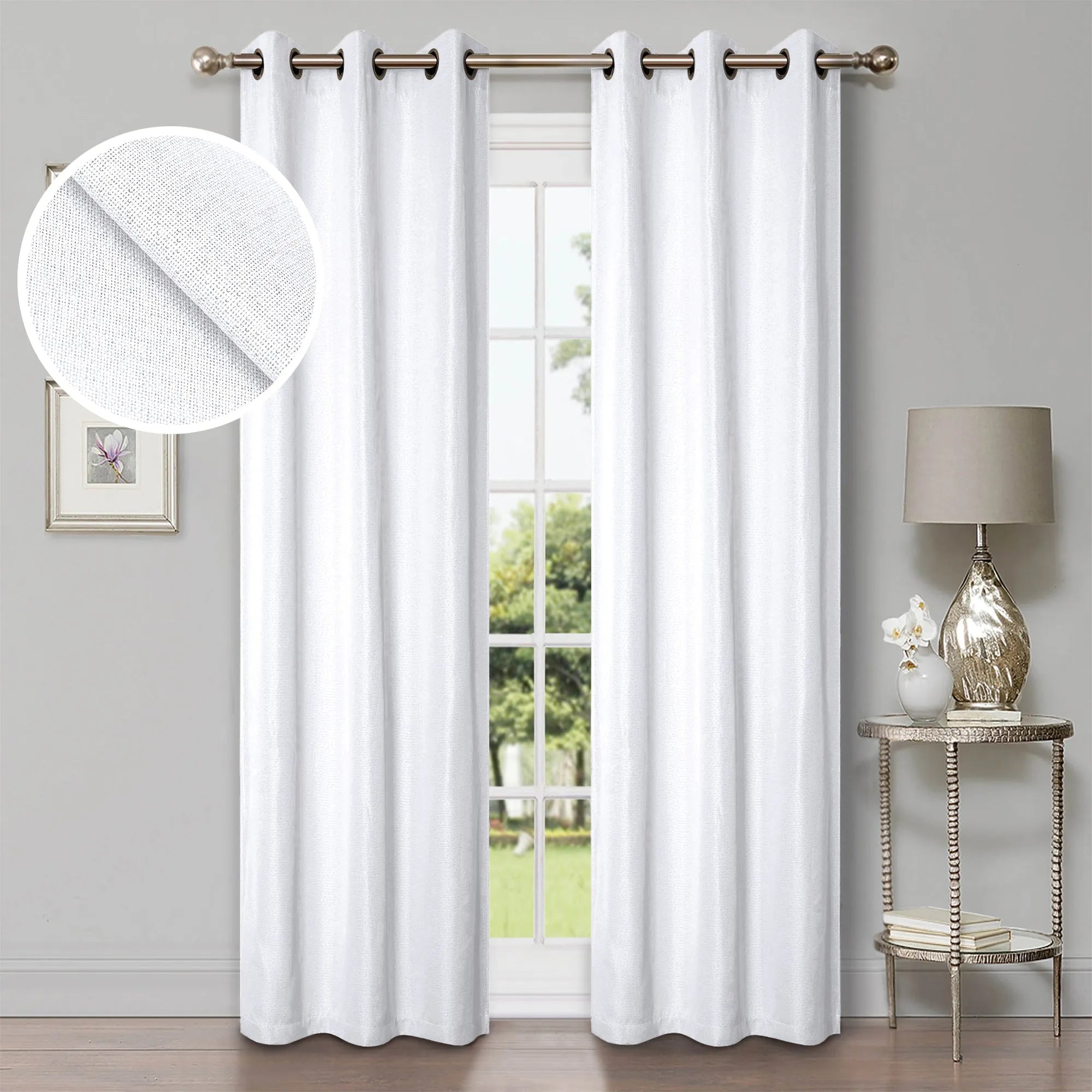 Linen Washable Room Darkening Blackout Curtains, Set of 2 - Blackout Curtains by Superior