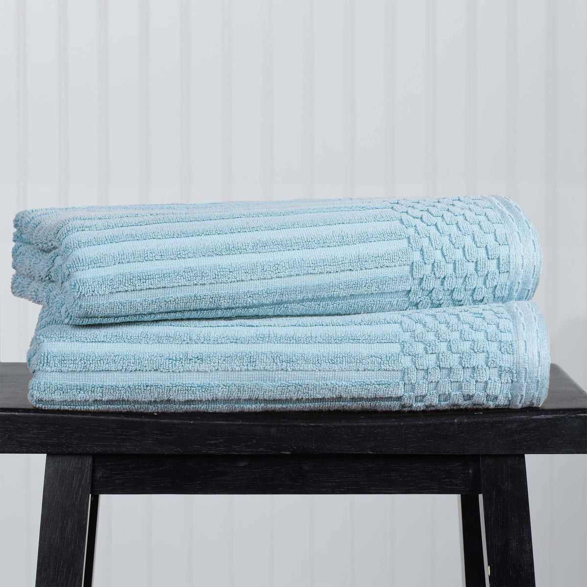 Superior Soho Ribbed Textured Cotton Ultra-Absorbent Bath Towel Set