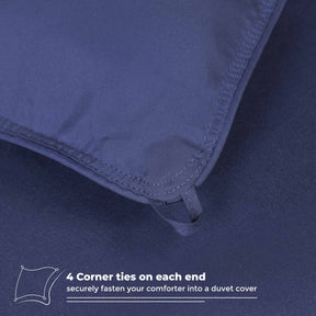 Brushed Microfiber Reversible Down Alternative Comforter - Navy Blue