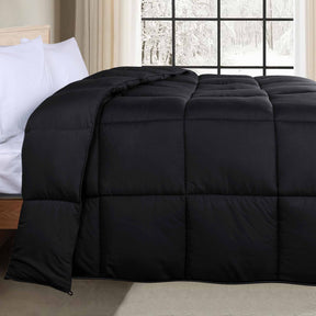 Brushed Microfiber Reversible Down Alternative Comforter - Black