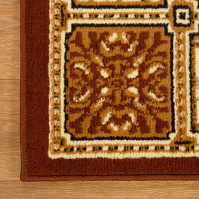 Superior Elegant Medallion Oriental Medallion Traditional Power-Loomed Indoor Area Rug - Toffee