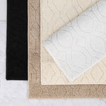 Brou Diamond Lattice Textured Machine Washable Bath Rugs, Set of 2 - Bath Rugs by Superior Brand