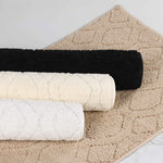 Brou Diamond Lattice Textured Machine Washable Bath Rugs, Set of 2 - Bath Rugs by Superior Brand