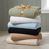 100% Cotton Woven Blanket – Clara Jacquard - All-Season Comfort