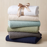 Superior Milan Cotton Textured Striped Lightweight Woven Blanket