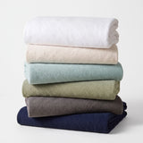 Superior Milan Cotton Textured Striped Lightweight Woven Blanket
