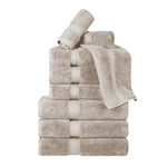 Madison Egyptian Cotton Plush Heavyweight 9 Piece Towel Set - Egyptian Cotton Towel Set by Superior Brand
