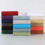 Soho Ribbed Cotton Absorbent Bath Towel Set of 4 - Bath Towel by Superior Brand