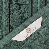 Sadie Zero Twist Cotton Elegant Floral Motif Absorbent Jacquard 6 Piece Towel Set