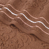 Sadie Zero Twist Cotton Elegant Floral Motif Absorbent Jacquard 6 Piece Towel Set