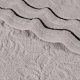 Sadie Zero Twist Cotton Elegant Floral Motif Absorbent Jacquard 6 Piece Towel Set