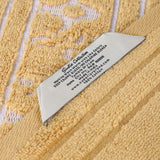 Sadie Zero Twist Cotton Elegant Floral Motif Absorbent Jacquard 6 Piece Towel Set