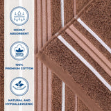 Sadie Zero Twist Cotton Absorbent Solid 6 Piece Towel Set