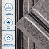 Sadie Zero Twist Cotton Absorbent Solid 6 Piece Towel Set