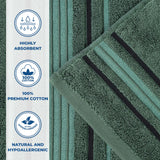 Sadie Zero Twist Cotton Absorbent Solid 6 Piece Towel Set