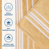 Sadie Zero Twist Cotton Absorbent Solid 6 Piece Towel Set