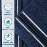 Sadie Zero Twist Cotton Absorbent Solid 6 Piece Towel Set