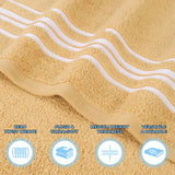 Sadie Zero Twist Cotton Absorbent Solid 6 Piece Towel Set