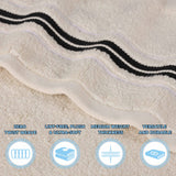 Sadie Zero Twist Cotton Absorbent Solid 6 Piece Towel Set