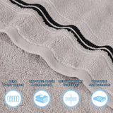 Sadie Zero Twist Cotton Absorbent Solid 6 Piece Towel Set