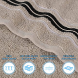 Sadie Zero Twist Cotton Absorbent Solid 6 Piece Towel Set