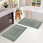 Hotel Quality Greek Key Bath Mat - Egyptian Cotton, Machine Washable