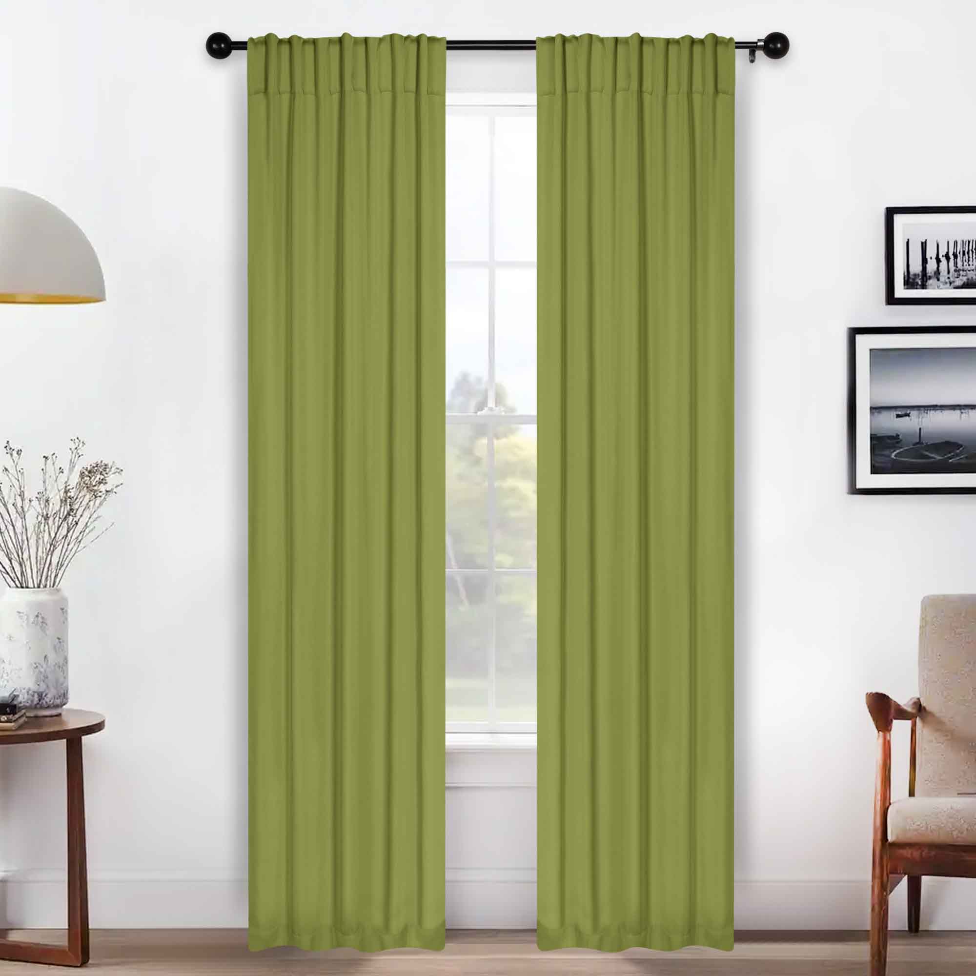 Solid Room Darkening Blackout Curtain Panels, Back Tabs, Set of 2 - Blackout Curtains by Superior Brand