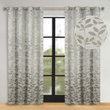 Leaves Room Darkening Washable Blackout Curtain Panels, Set of 2 - Blackout Curtains by Superior
