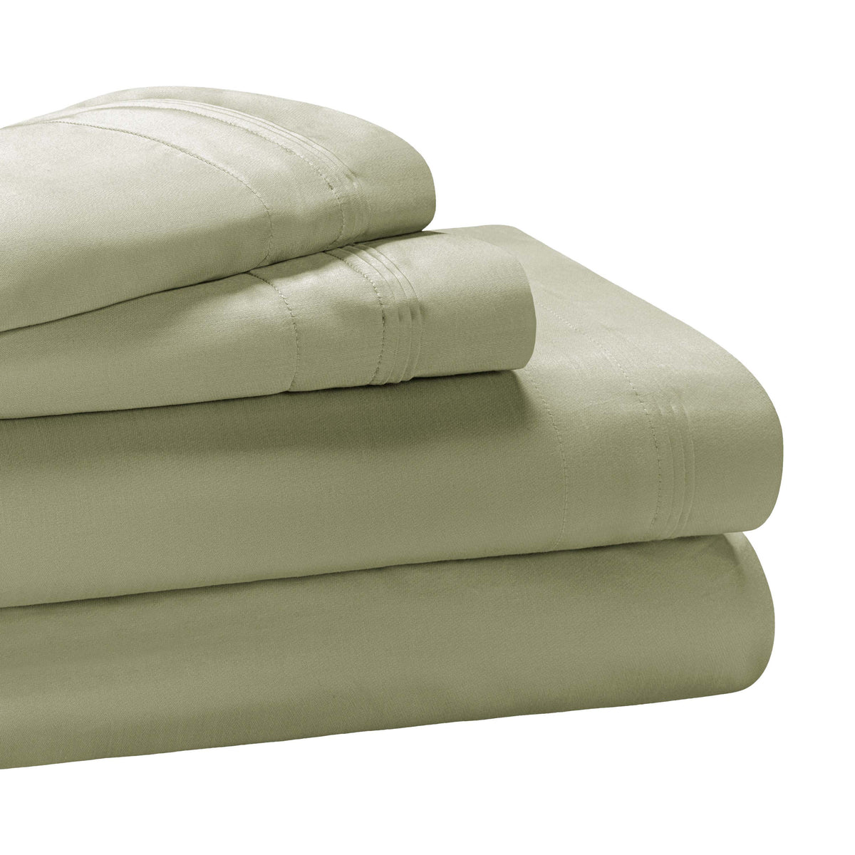 Egyptian Cotton 1000 Thread Count Eco-Friendly Solid Sheet Set - Sage