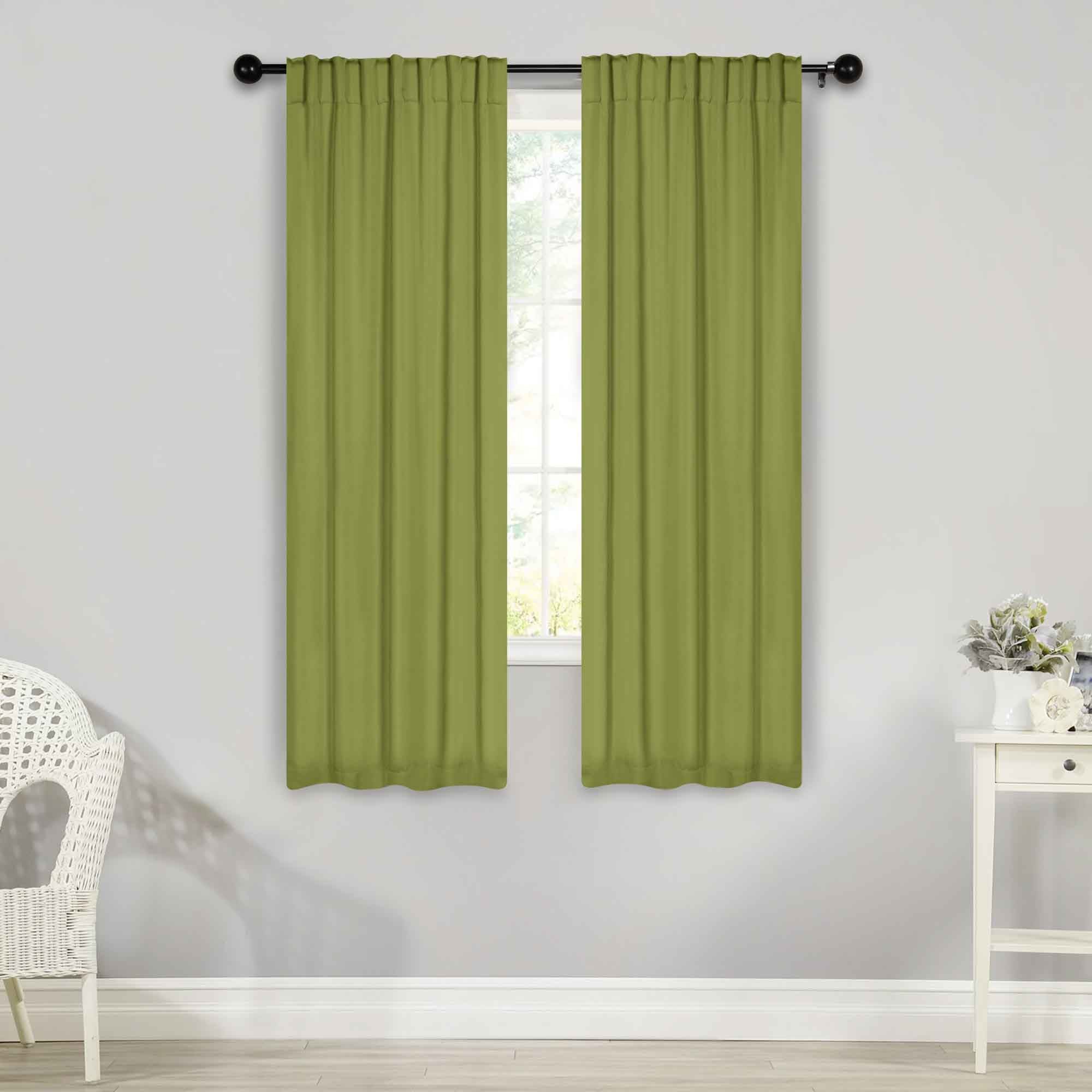 Solid Room Darkening Blackout Curtain Panels, Back Tabs, Set of 2 - Blackout Curtains by Superior