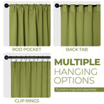 Solid Room Darkening Blackout Curtain Panels, Back Tabs, Set of 2 - Blackout Curtains by Superior
