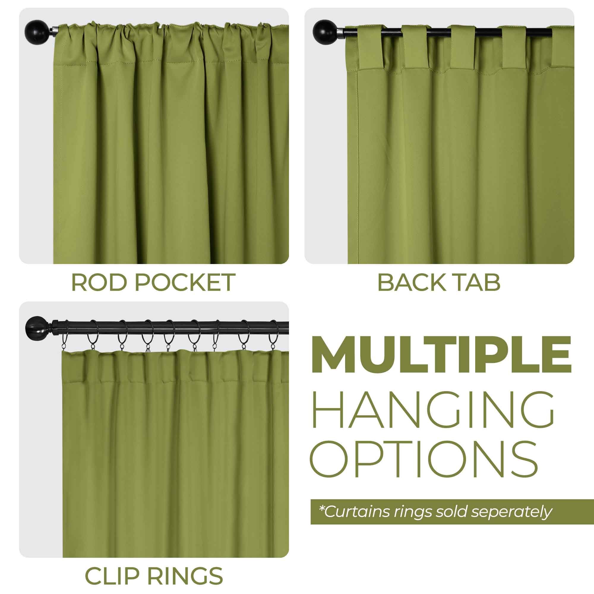 Solid Room Darkening Blackout Curtain Panels, Back Tabs, Set of 2 - Blackout Curtains by Superior