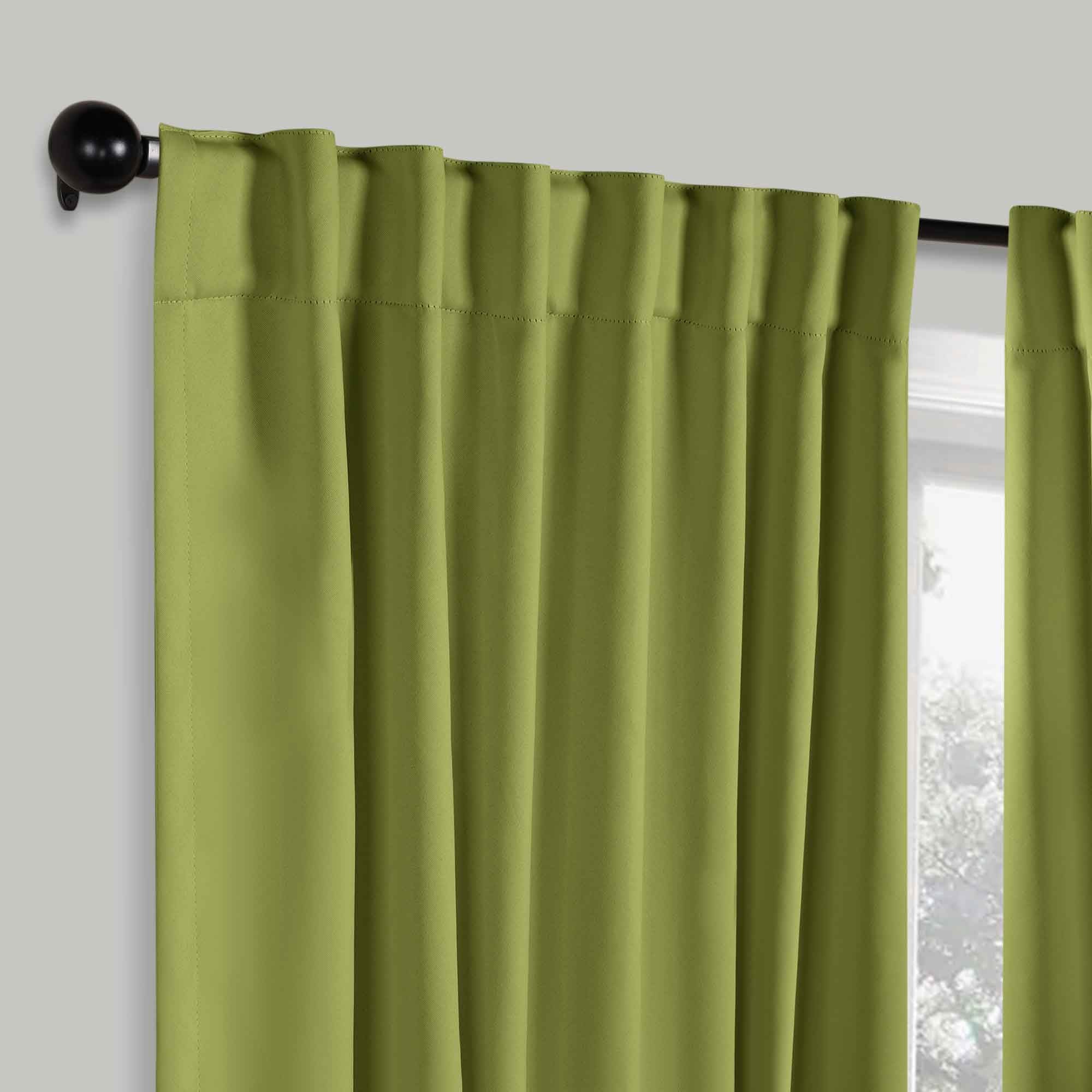 Solid Room Darkening Blackout Curtain Panels, Back Tabs, Set of 2 - Blackout Curtains by Superior