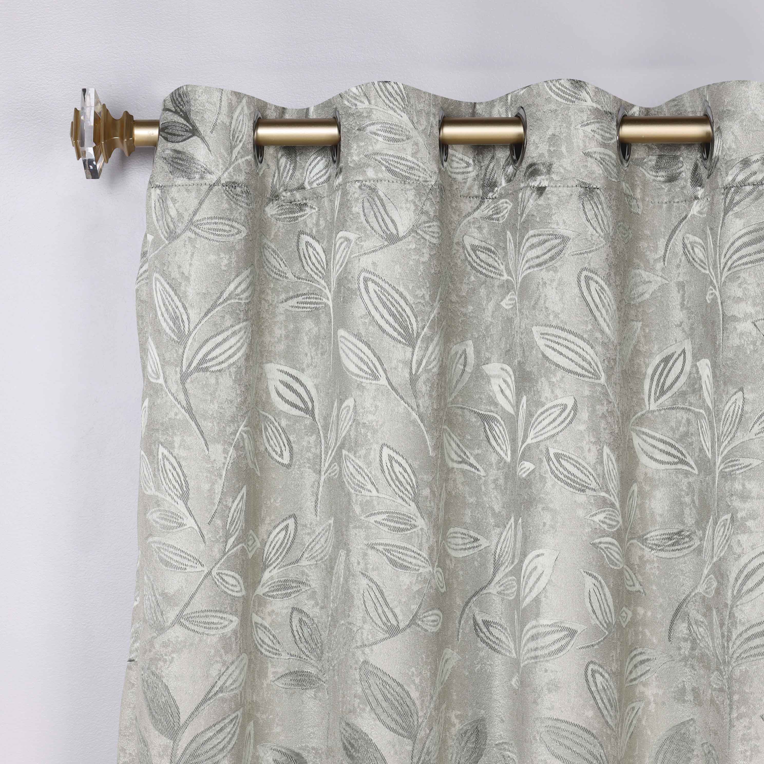 Leaves Room Darkening Washable Blackout Curtain Panels, Set of 2 - Blackout Curtains by Superior