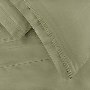 Superior Premium 650 Thread Count Egyptian Cotton Solid Deep Pocket Sheet Set - Sage
