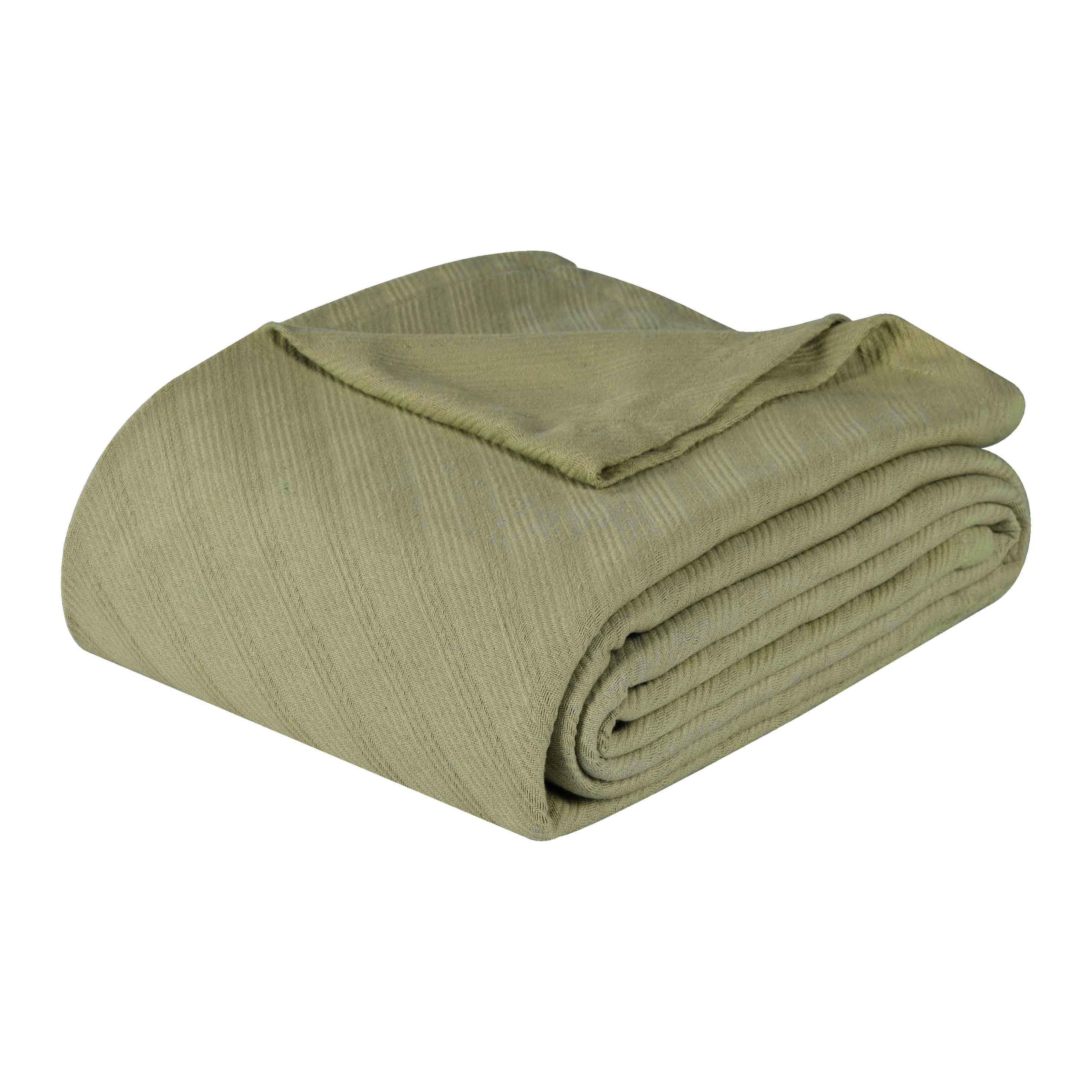 Milan Cotton Textured Jacquard Striped Lightweight Woven Blanket - Blanket by Superior Brand