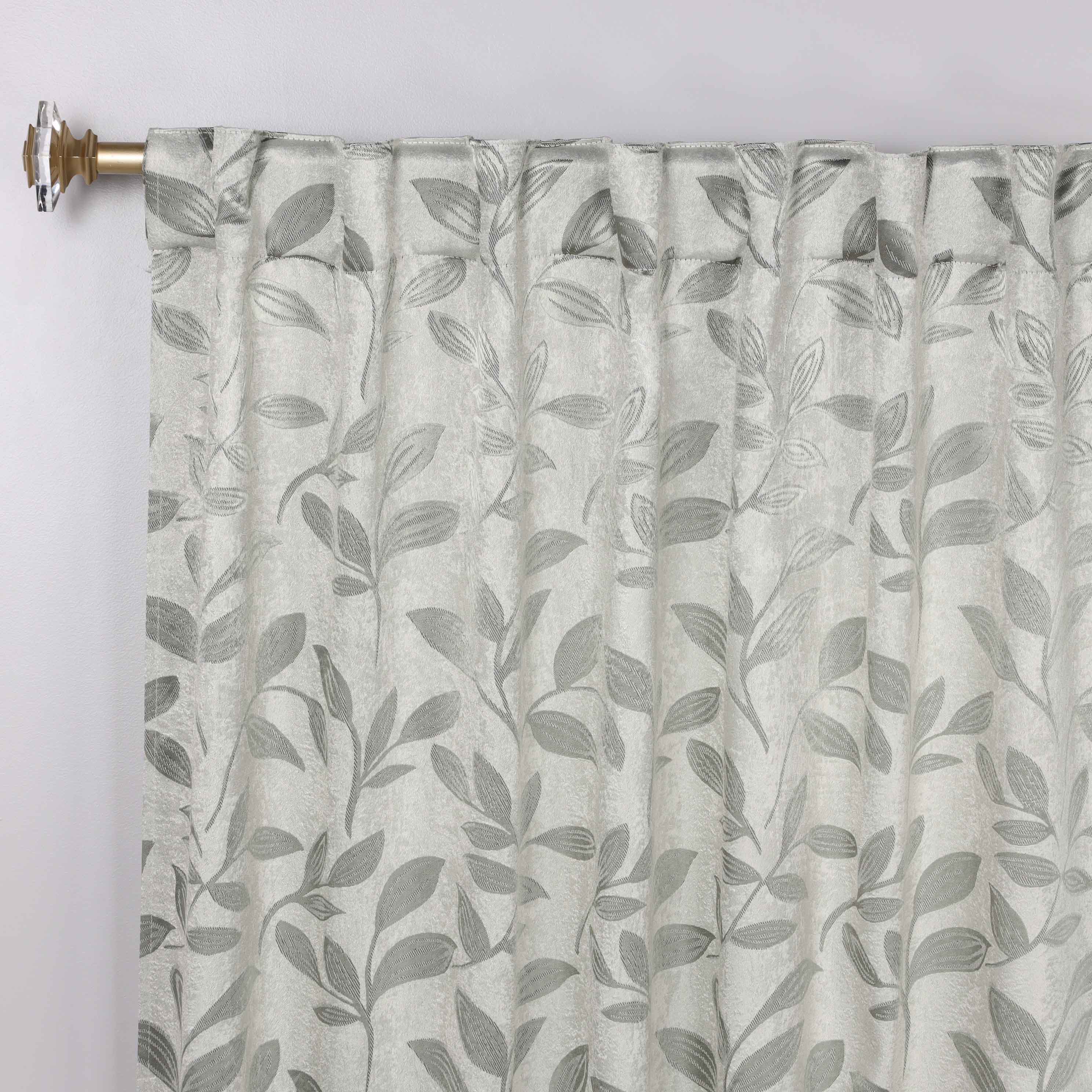 Leaves Room Darkening Back Tabs Blackout Curtain Panels, Set of 2 - Blackout Curtains by Superior