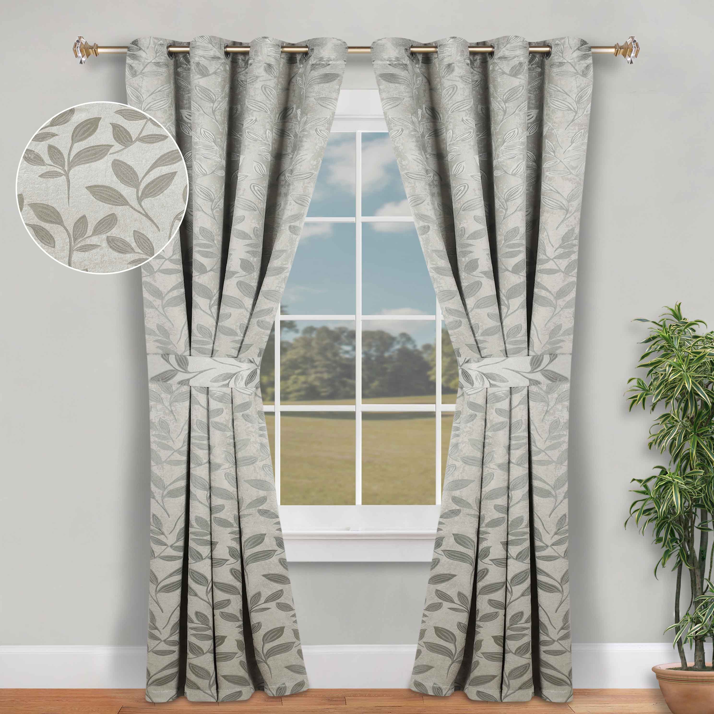 Leaves Room Darkening Washable Blackout Curtain Panels, Set of 2 - Blackout Curtains by Superior