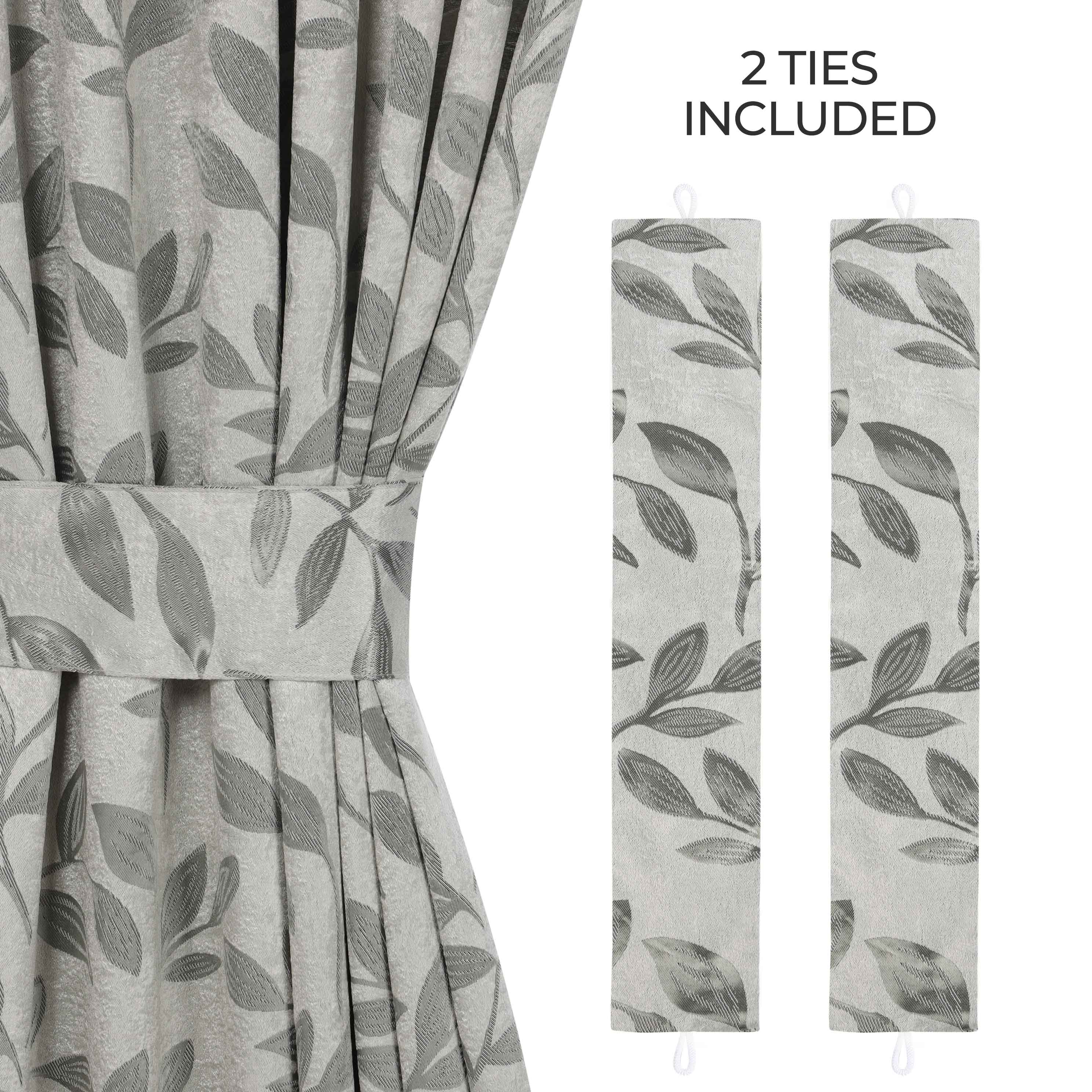 Leaves Room Darkening Washable Blackout Curtain Panels, Set of 2 - Blackout Curtains by Superior