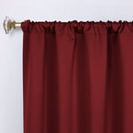 Solid Room Darkening Rod Pocket Blackout Curtain Panels, Set of 2 - Blackout Curtains by Superior