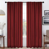 Solid Room Darkening Blackout Curtain Panels, Back Tabs, Set of 2 - Blackout Curtains by Superior