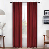 Solid Room Darkening Blackout Curtain Panels, Back Tabs, Set of 2 - Blackout Curtains by Superior